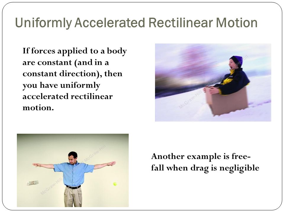 Uniformly accelerated motion